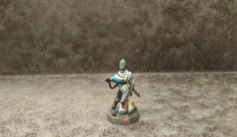 Kasatha Technomancer miniature by Thallos Mistwalker and printed by Shapeways.