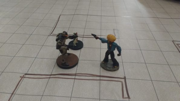 One test during the Starfinder dry run was trying to convince a thug named Bobobo to let them keep their weapons.