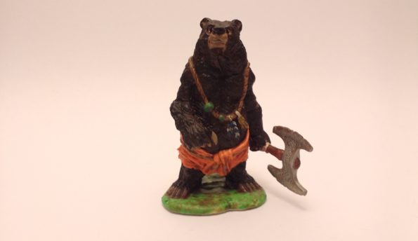 Werebear miniature from Reaper in Photobox Front