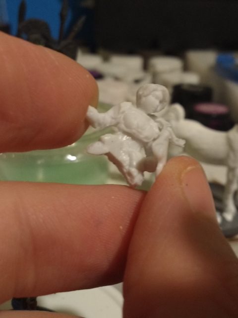 Torso of the Trista the White Wolf Torso miniature from Reaper Bones.