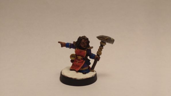 The Valana Forgemaiden Sergeant from the Reaper Miniatures Warlord line.