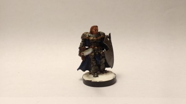 The Duke Gerard miniature from Reaper Bones. Viewed from Front.
