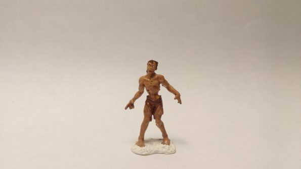 Zombie miniature from Reaper Bones. Viewed from front.