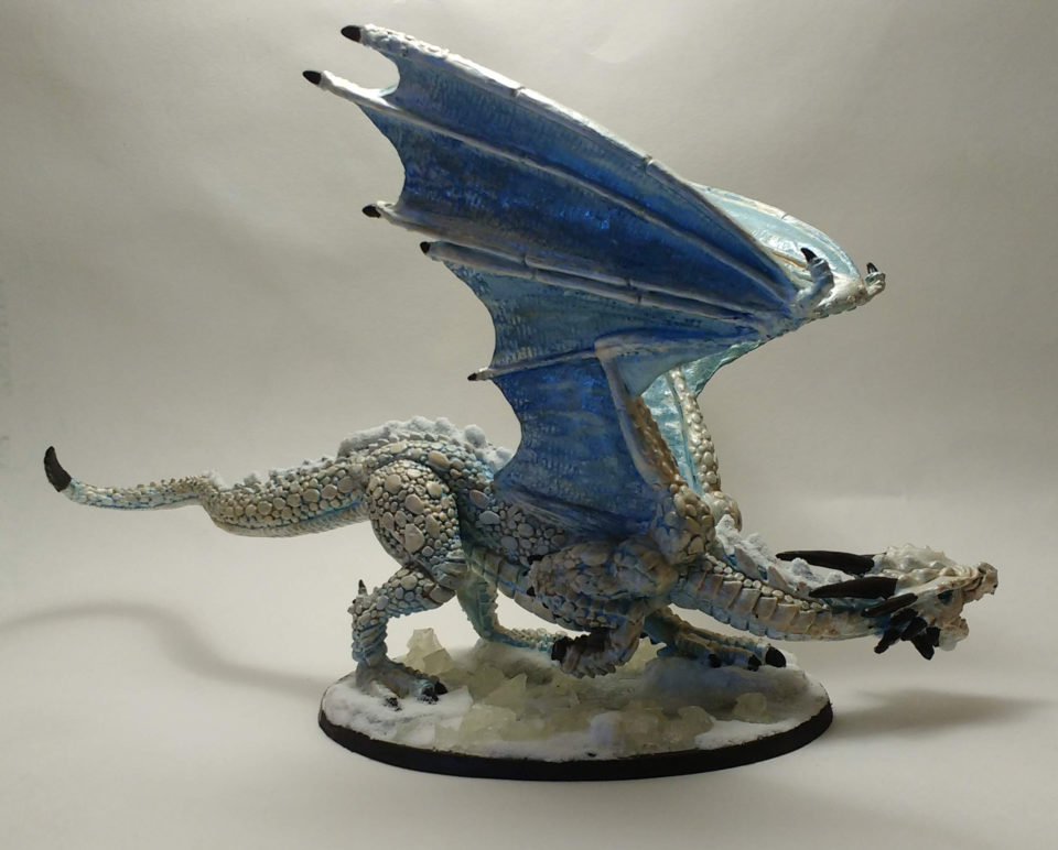 Marthrangul the Great Dragon miniature from Reaper Bones viewed from the Back