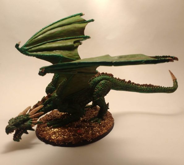 Marthrangul the Great Dragon miniature from Reaper Bones viewed from the Front