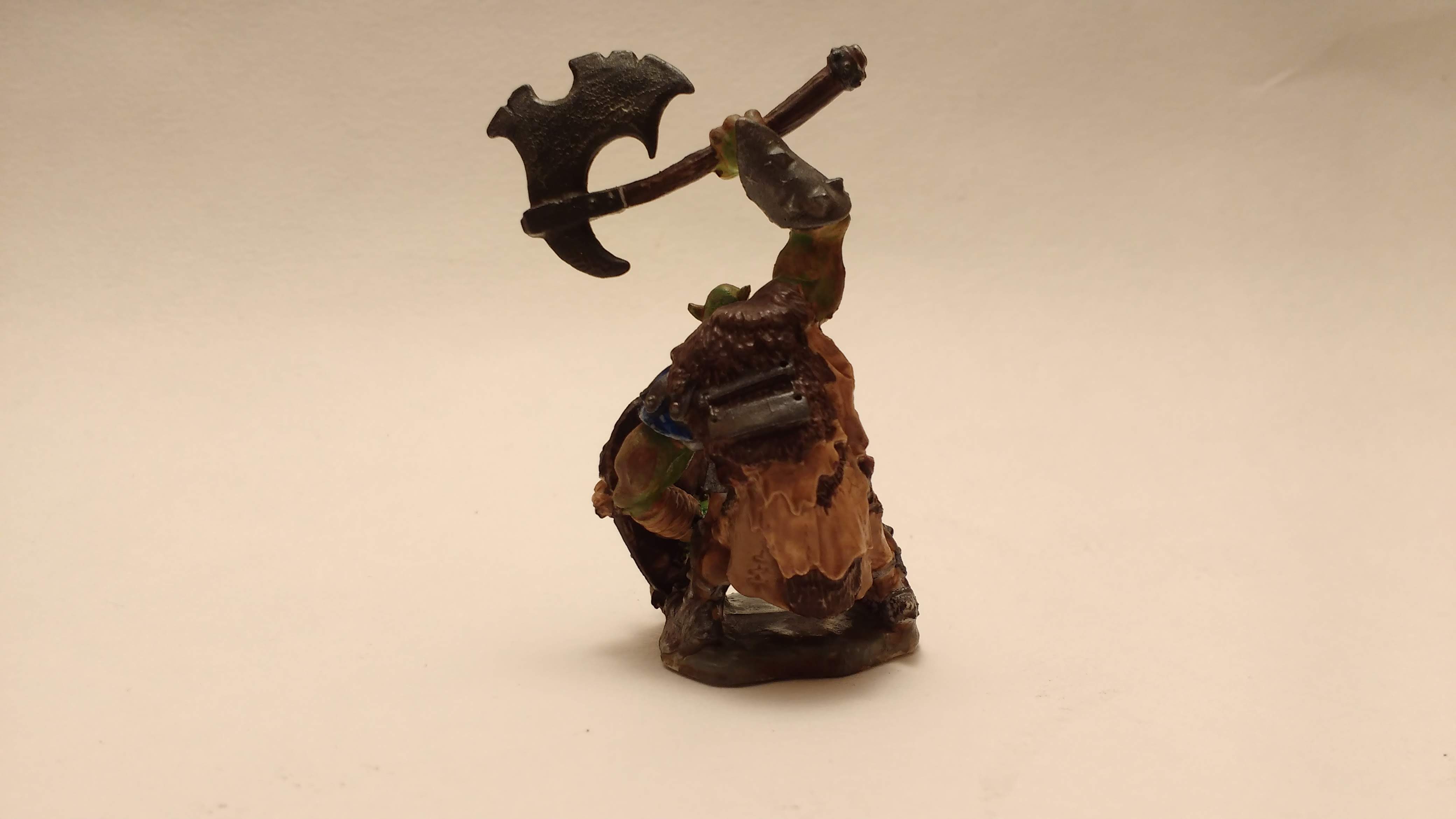 Kavorgh Orc Warboss miniature from Reaper Bones viewed from behind