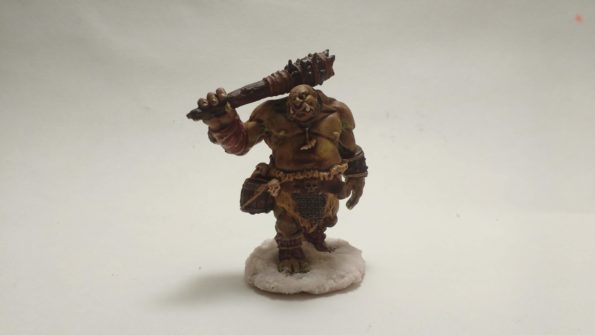 The Ogre Guard miniature from Reaper Bones viewed from the front