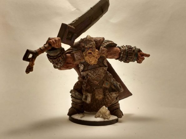 Skorg Ironskull Fire Giant King miniature viewed from the front